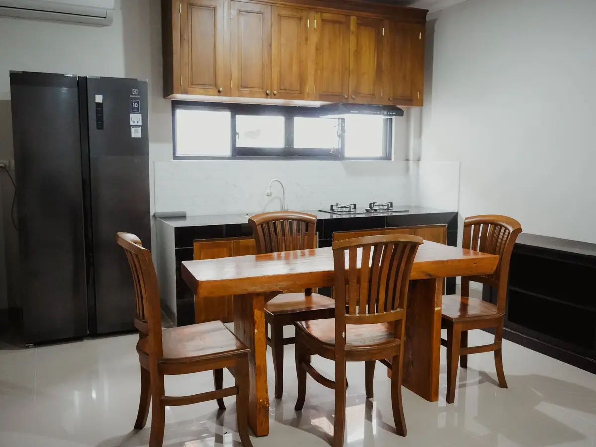 Teak table for four
